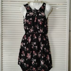 Rue21 Black Dress with Pink Floral Design